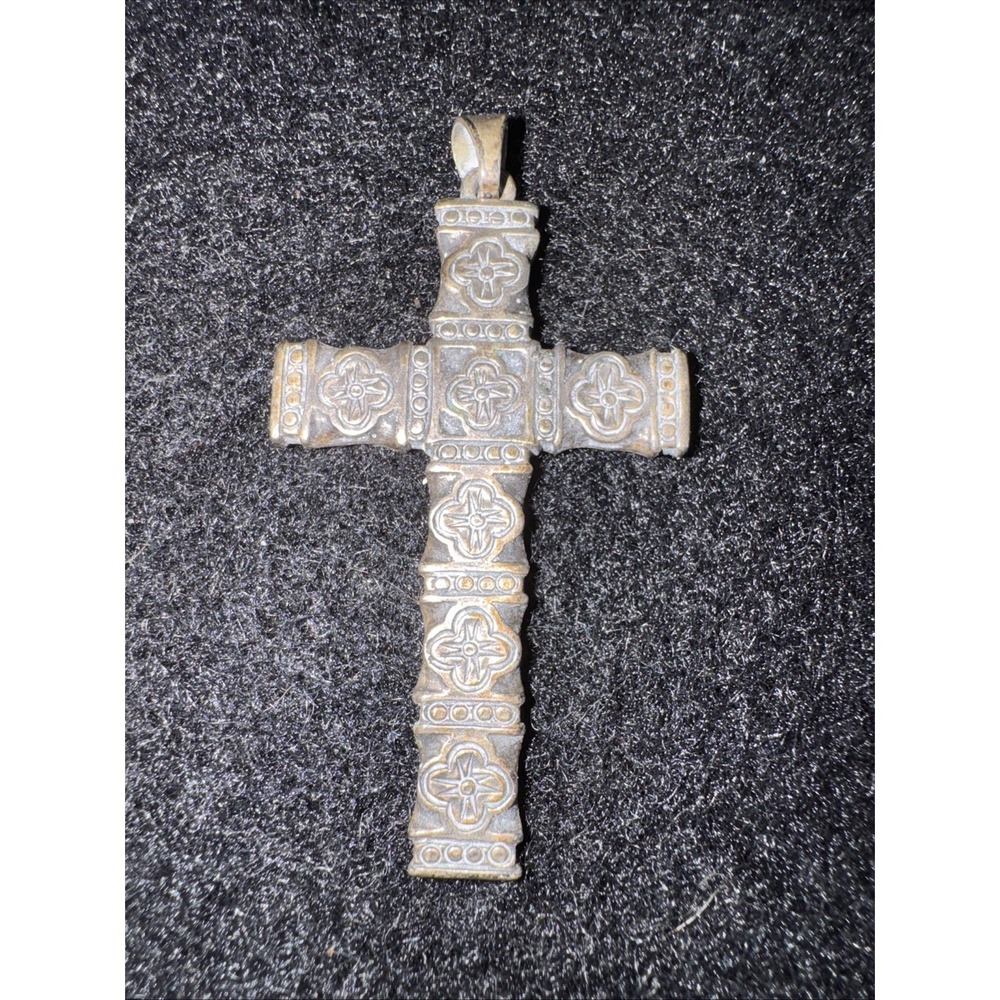 James Avery Retired Sterling Silver Large Byzantine Cross Pendant Rare Find!